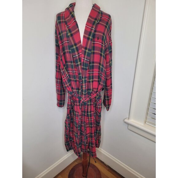 Polo Ralph Lauren Other - Polo Ralph Lauren Tartan Plaid Cotton Robe Belted S/M Boyfriend Preppy